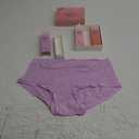 Women's Panties Breathable Ultra Thin Mid Rise Full Coverage Hipster Gift for Her (L, Pack of 3, Orange, Purple, and Pink)