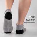 Mens Ankle Cotton Socks 8 Pairs Cushioned Breathable Running Socks Athletic Ankle Anti-Blister Sports Running Socks (Small-Medium, Grey)