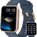 Smart Watch (Answer/Make Calls), 1.85" Smart Watches for Women Men Digital Watch Fitness Tracker with 100+ Sport Modes Heart Rate Monitor for iOS Android Phones Waterproof (Blue)