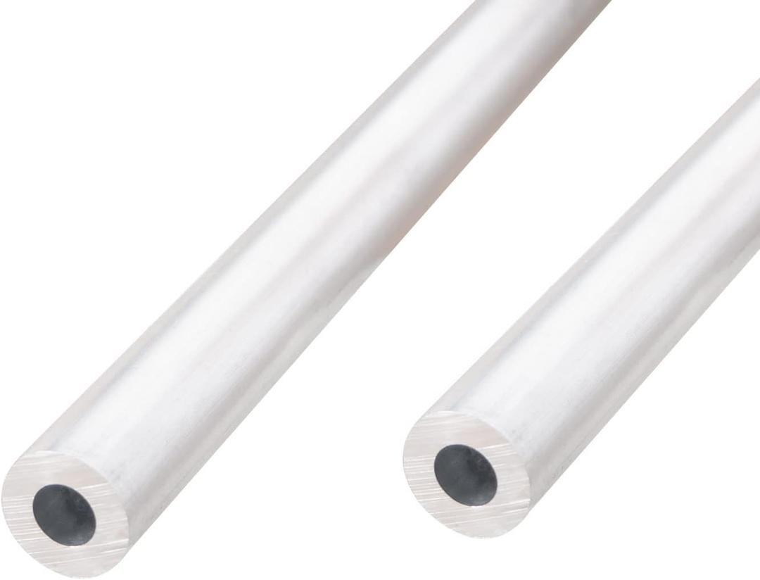Aopin Round Aluminum Tube 10mm/0.39" ID x 20mm/0.79" OD x 300mm/11.8" Length, Seamless Aluminum Straight Tube 2 PCS