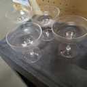 Vintage Art Deco Coupe Glasses | Set of 4 | 7 oz Classic Cocktail Glassware for Champagne, Martini, Manhattan, Cosmopolitan, Sidecar | Crystal Speakeasy Style Saucer Goblets with Stems, 4 Count