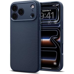 Spigen for iPhone 17 Pro Case, Liquid Air [TPU Covered Camera Control] [No Magnet Ring] [Military-Grade Protection] - Navy Blue