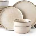 GBHOME Dinnerware Sets for 8, 24 Pieces Ceramic Plates and Bowls Set