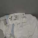 Lush Decor Linen Button Window Curtain Panel, Single, 40" W x 84" L, Gray & White - Country Curtains - Rustic Decor - Color Block Modern Farmhouse Curtains For Living Room, Bedroom & Dining Room