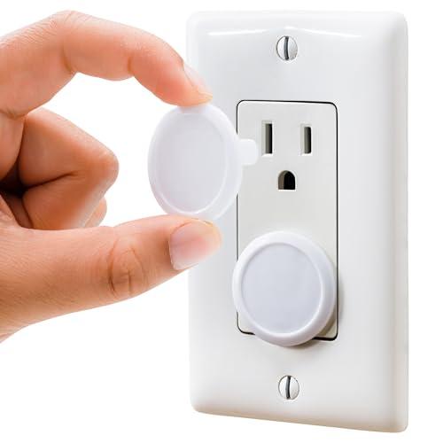Outlet Covers Baby Proofing (100 Pack) Safe & Secure Electric Plug Protectors | Sturdy Childproof Socket Covers for Home & Office | Easy Installation | Protect Toddlers & Babies | White, Pack of 2 