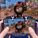 Mobile Phone PUBG Game Controller L1R1 Shoot and Aim Trigger Joystick Ergonomic Gamepad for PUBG Mobile/Knives Out,Phone Gaming Controller for 4.7''- 7.0'' Android & iOS (H6)