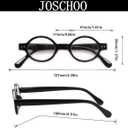 JOSCHOO 5 Pack Retro Round Reading Glasses Mini Small Comfortable Readers for Women Men (5 Mix, 2.5)Medium