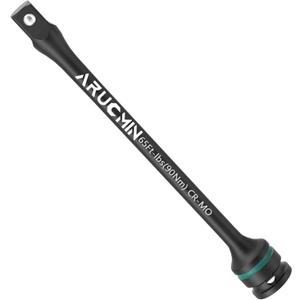 1/2" Drive 65 Ft-Lbs Torque Limiting Extension Bar, 8 Inch Color-Coded Lug Nut Torque Sticks