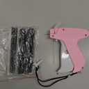 Stitch Gun for Clothing, Mini Sewing Stitch Tagging Gun for Clothes, Stitch Gun Quick Clothing Fixer with 6 Needles, 1000 Black & 1000 White Micro Fasteners & 1 Hard Carrying Case （Pink）