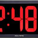 AcuRite 75100C 18-Inch Large Led Clock with Indoor Temperature