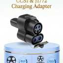 CCS to Tesla Adapter, Fast Charging Adapter 250kW, DC Level 1 2 3 Charging for Tesla Model 3/Y/S/X, Plug & Play EV Charger Adapter