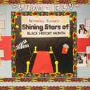 6 x 72ft Black History Month Bulletin Board Border Decoration Kente Cloth Trim Irregular Two-Sided Printed Paper for Classroom Poster African American Celebration Party School Decor