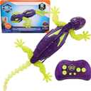 HEX Bots Glow-in-the-Dark Gecko with Official Wall Climber Technology, Rechargeable Remote Control Robot Kids Toys, Prank Toys for Boys & Girls Ages 4 & Up (Multicolor)