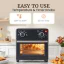 Elite Gourmet Compact 8.5Qt Air Fryer Oven Mini Countertop Air Fryer with Adjustable Time & Temperature Controls, 800W, Includes Air Fry Basket, Bake Pan & Recipes, Black, 8.5 Quart