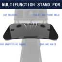 Treadmill Desk Attachment, 36 Inches Tread Tray Workstation Handlebars Platform with Laptop Holder, Cup Tablet Holder, Ergonomic Stand with Cooling Holes(Black)