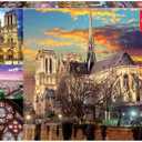 Educa - Notre Dame Collage - 1000 Piece Jigsaw Puzzle - Puzzle Glue Included - Completed Image Measures 26.8" x 18.9" - Ages 14+ (18456)