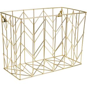 U Brands Hanging File Desk Organizer, Wire Metal, Gold - 894U02-06 (9.37H x 12.2W x 6.85D inches)
