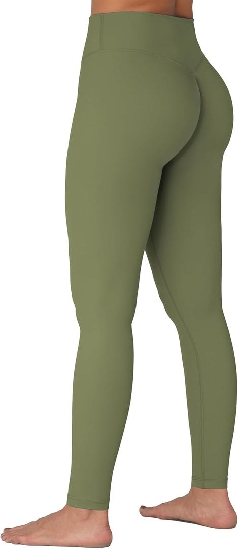 Sunzel Sunzfly Invisible Butt Scrunch Workout Leggings for Women, Butt Lifting High Waisted Gym Yoga Pants with Tummy Control (Green, L)