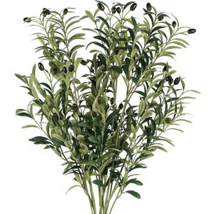 Olive Stems 3 Pcs 39 inch Artificial Olive Green Leaves Picks, Spring Branches Decor for Vase, Greenery Vase Filler Home Decoration Indoor