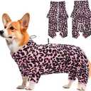 ROZKITCH Dog Winter Coats for Small Dogs, Pet Windproof Warm Cold Weather Jacket Vest with Luminous Zipper, Jumpsuit Apparel Outfit Clothes for Small Dog Pink, Size: 2XS