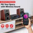 Pyle 200W Stereo Power Amplifier with Bluetooth - Dual Channel Audio Receiver - LED Display - RCA - USB - SD - MIC IN - FM Radio - AUX Input - Perfect for Home & Computer Audio - PDA29BU.5