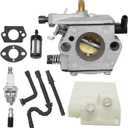 Anxingo Carburetor Kit Replacement for Walbro Stihl Carb 024 026 MS240 MS260 024AV 024S Wood Boss WT-194 Chainsaw