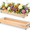 AceOrbit Christmas Large Long Wooden Dough Bowl, 24", Wood