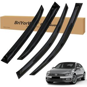 Vent Shades Rain Guards for Volkswagen Passat 2011 2012 2013 2014 2015 2016 2017 2018 Accessories, for Volkswagen Passat Window Deflectors Window Visors