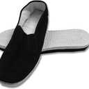 Shoes8teen Men's Martial Art Kung Fu Tai Chi Rubber Sole Canvas Shoes (13, Black Cotton)
