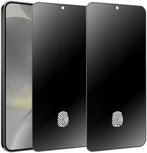 BWEDXEZ 2 Pack Matte Privacy Tempered Glass for Samsung Galaxy S24 Plus / S25 Plus Anti-glare Anti-Spy Screen Protector Anti-Peeping Film Support Finger Unlock 6.7 inch