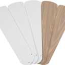 Westinghouse Lighting 20.5-Inch Replacement Fan Blades Ceiling Fans (Reversible White/Bleached Oak, 42 inches)