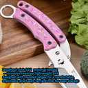 2 x Heavy Duty Kitchen shears, all Purpose shears for food, Poultry Scissors, Stainless Steel Kitchen Scissors for camping, baking G10 Donut Pink