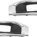 NewYall Chrome Front Left and Right Fog Light Trim Cover for GMC Yukon/Yukon XL Sport Utility 2015-2020
