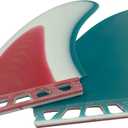 UPSURF Surfboard Fins Twin fins Set(2 Fins) Double Tabs Fins-Solid Fiberglass MR Size Single Tab fin Thruster