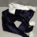 Santa Hat - Adults Deluxe Xmas Christmas Hat Pack 2 pcs (Navy Blue)