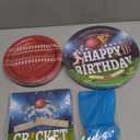 96Pcs Cricket Birthday Party Decoration Sports Theme Ball Plates and Napkins Blue Red Cricket Disposable Paper Tableware Set for Adults Kids Boys Girls Birthday Party Supplies Serves 24
