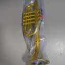 Lewtemi Gold Trumpet Musical Instruments Toy for Kid Toddler Fake Plastic Preschool Music Toy Gift Non-Professional Wind Instrument Early Educational Teaching Songs Gifts for Toddlers Children