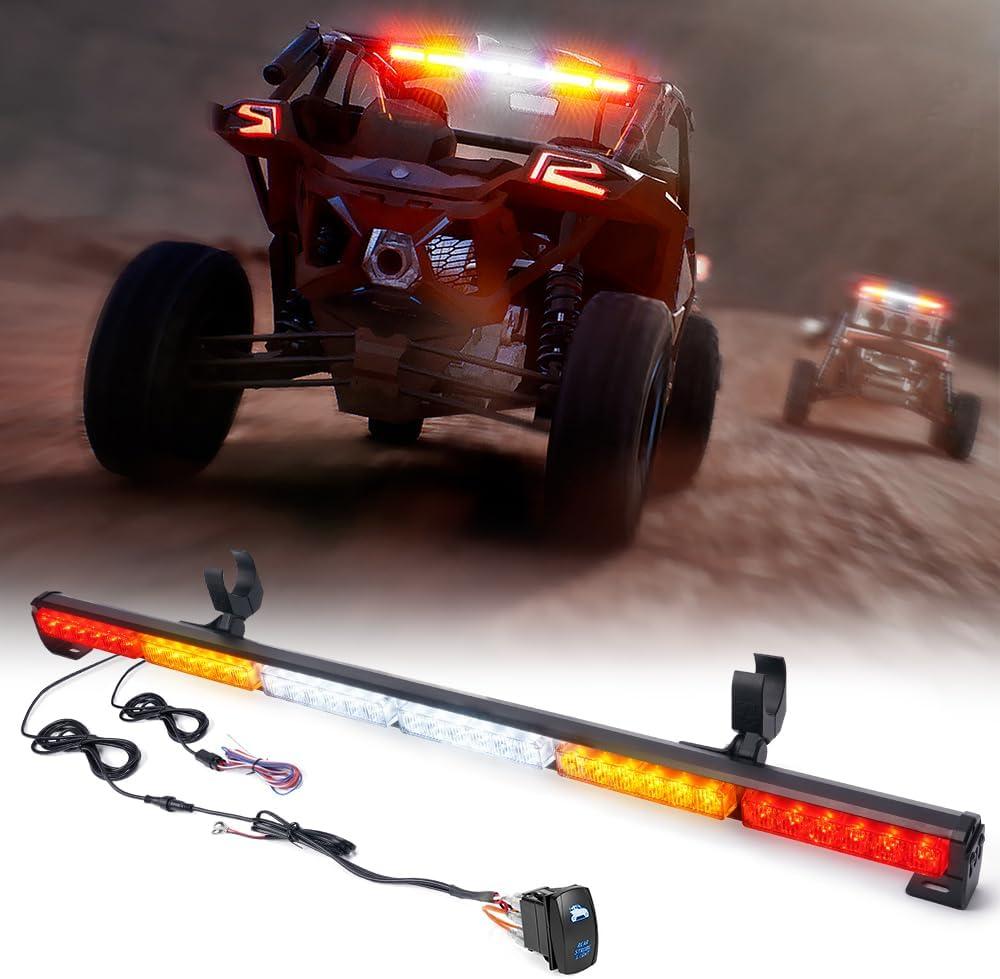 Xprite 36" Rear LED Chase Light Bars, All in One w/Strobe Brake Reverse Turn Signal Light for RZR Yamaha, Can-Am Maverick X3, ATV, UTV, Side by Side and Off Road Vehicles - RYWWYR