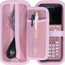 Storage Case Compatible with Texas Ti-84 Plus CE/TI-84 Plus/TI-Nspire CX II CAS/TI-Nspire CX II/TI-83 Plus/TI-89 Titanium/TI-85/TI-86 Calculator (Pink)