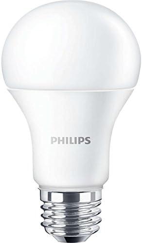 Philips LED Non-Dimmable A19 Frosted Light Bulb: 1500-Lumen, 5000-Kelvin, 14-Watt (100-Watt Equivalent), E26 Medium Screw Base, Daylight, 4-Pack, 455717