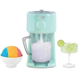 Dash Deluxe Shaved Ice & Slushy Maker with Serving Pitcher, 1L, Multi-Purpose Ice Shaver Machine for Homemade Shaved Ice, Snow Cones, Slushies, Cocktails & More - Aqua