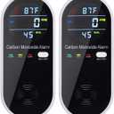 3-in-1 Carbon Monoxide Detectors Plug in Wall, Portable Carbon Monoxide Detector for Travel, CO Gas Meter Temperature Humidity Sensor Built-in with LCD Display Voice Light Warning