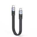 JUXINICE Short USB 4 Cable Flat 20inch/ 50cm Dual Type-c 240W Fast Charging Cable with 8K@60Hz 40Gbps Data Transfer USB C Cable Compatible with iPhone15, MacBook, Thunderbolt 4/ 3, iPad, Monitor