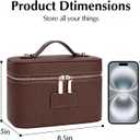 Makeup Case for Women, Leather Makeup Bag Cosmetic Case with Removable Divider, Large Capacity Waterproof Portable Travel Toiletry Make up Organizer Case