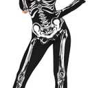 Morph - Women's Skeleton Bodysuit Costume - Sleeveless Halloween Skeleton Outfit for Women - Spooky Party Wear (XX-Large)