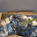 Domensi 12 Sets Wedding Centerpiece for Table Artificial Rose with Vase Fake Bouquets and Metal Pot Floral Arrangements for Mother's Day Holiday Party Event Table Decor (Dark Blue)
