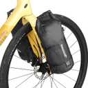 Rhinowalk Bike Front Fork Bag Waterproof Bike Pannier Bag Saddle Bag Fork Bag Rack Bicycle Bag 7L for Mountain Bike Road Bike Accessories-Black