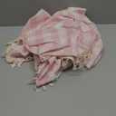 Romanstile Spring Pink Gingham Tablecloth Rectangle, Outdoor Waterproof Heavy Duty Linen Cotton Checkered Table Cloth with Tassel, Wrinkle Free Plaid Table Cover for Easter Picnic Party - 55 x 84 Inch