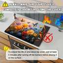 Floral Stove Top Cover for Electric Stove, Flower Range Covers, Butterfly Range Top Mat, Winter Holiday Cooktop Cover 28x20 inch, Glass Cooktop Covers for Kitchen Home Decor, Reusable Cover