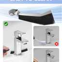 6 x Crevice Cleaning Brushes, Scrub Brush for Hard to Reach Small Space, Home Essentials, Cleaning Supplies, Cleaning Tools for Household Use, Bathroom, Shower, Kitchen, Toilet, Window (3, Black)